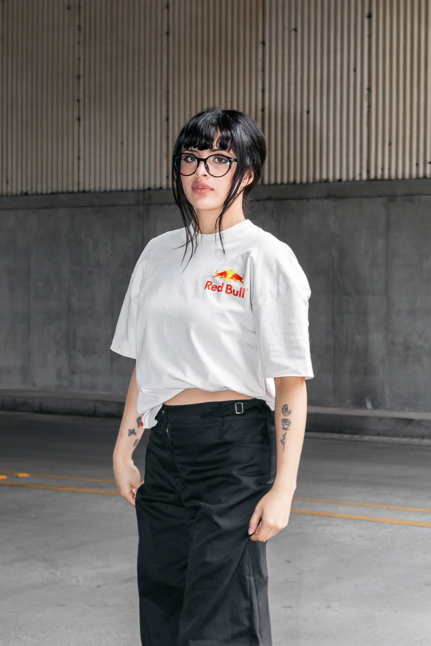 Camiseta oversize redbull blanca
