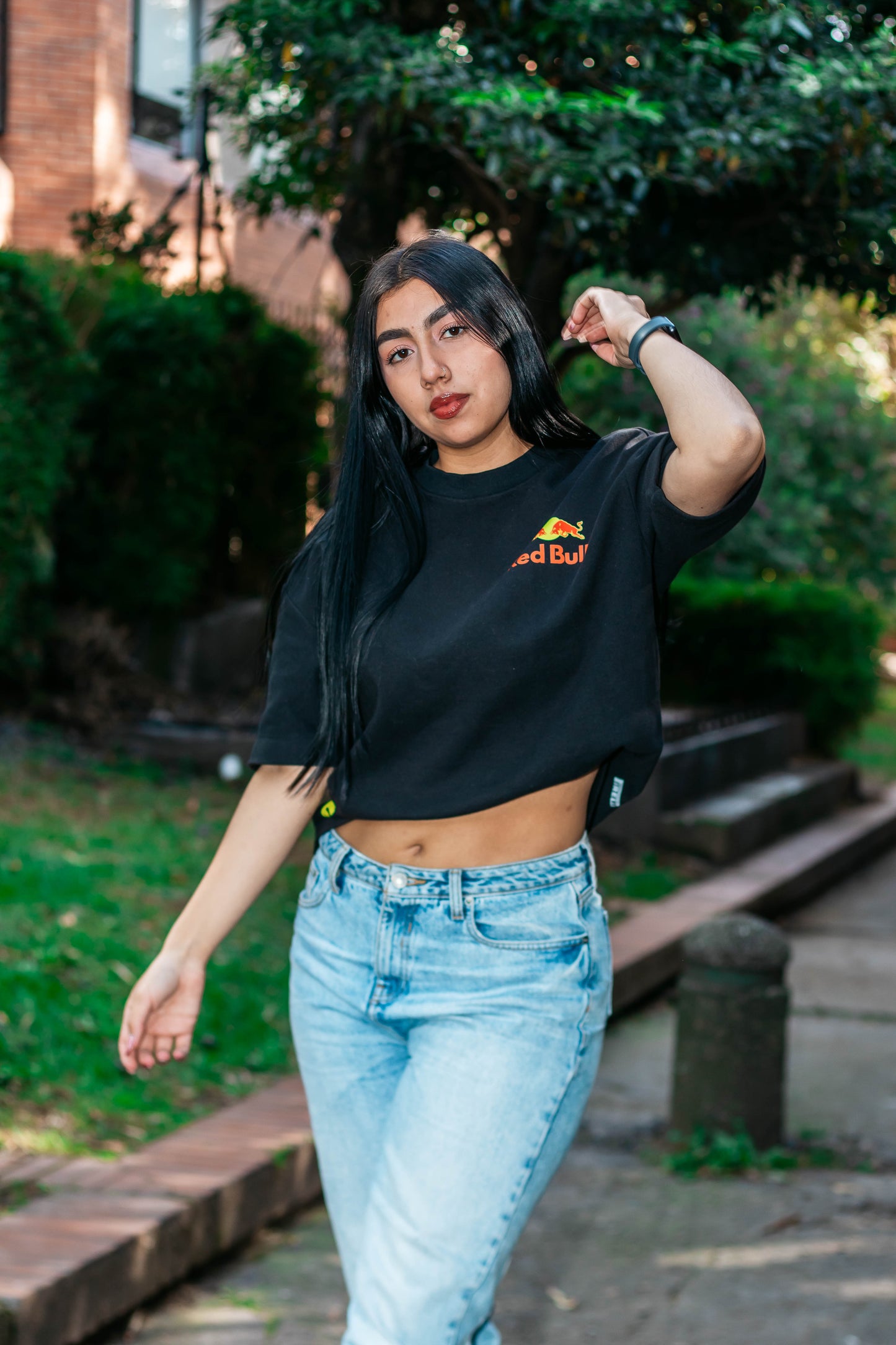 Camiseta oversize redbull negra
