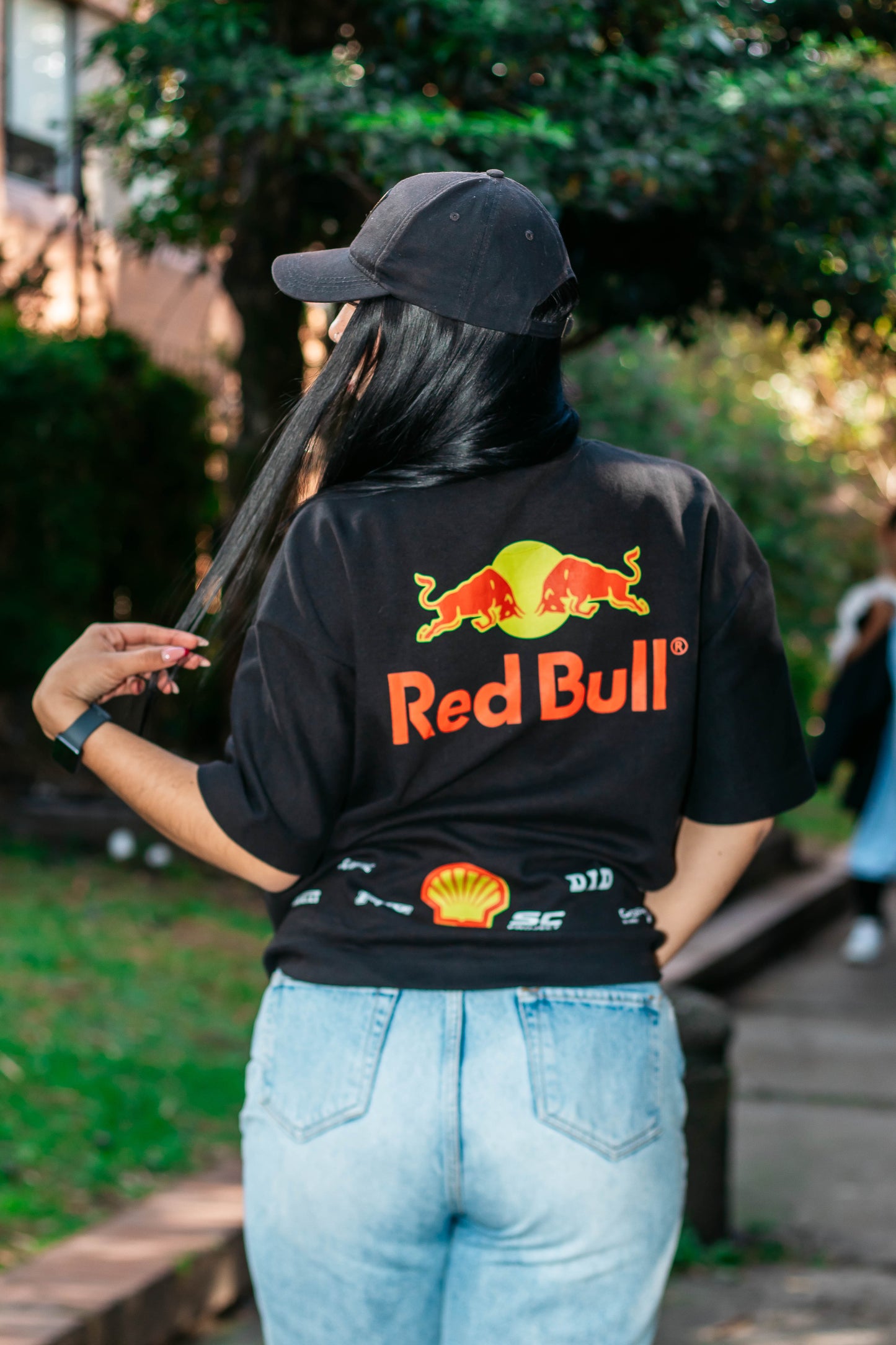 Camiseta oversize redbull negra