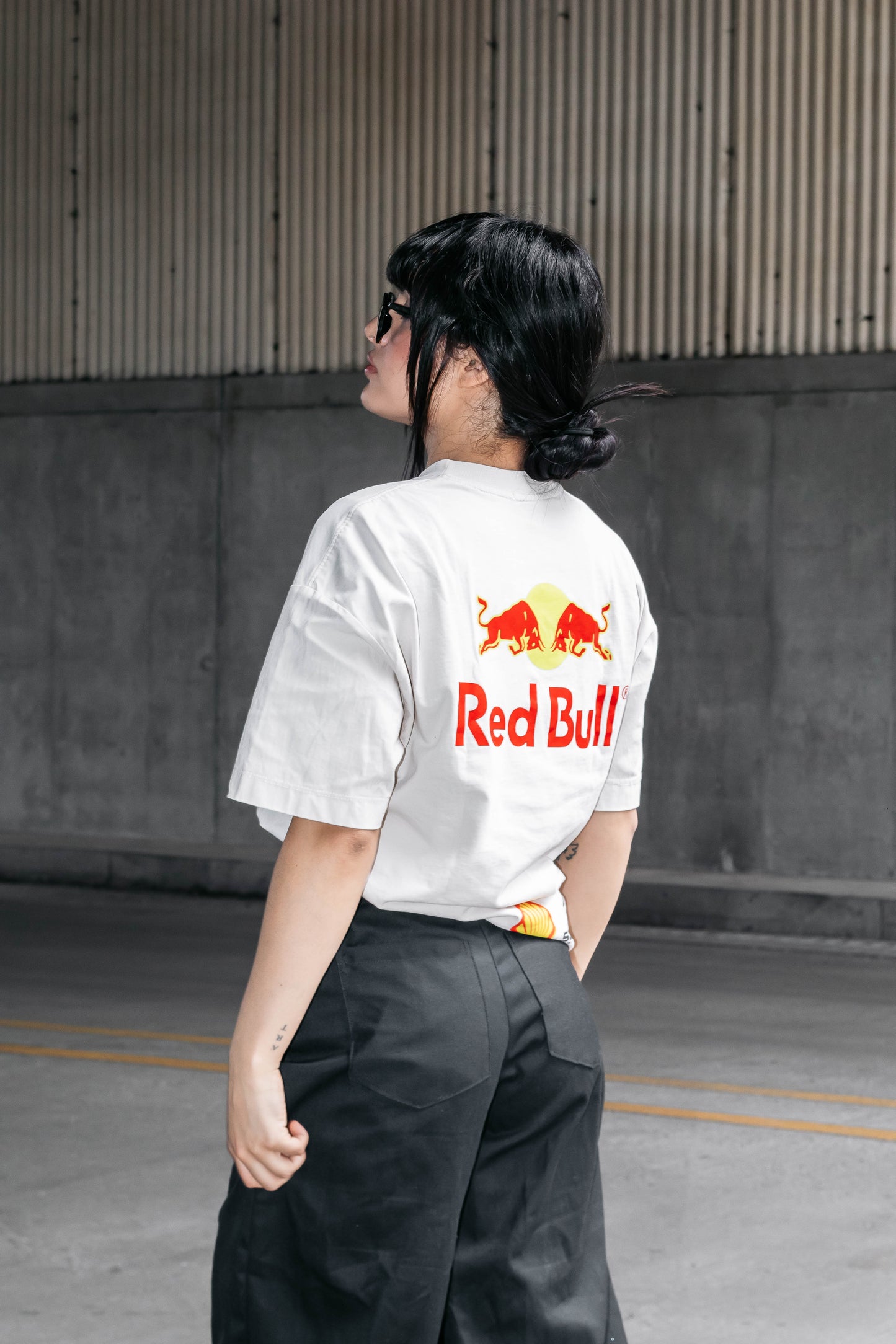 Camiseta oversize redbull blanca