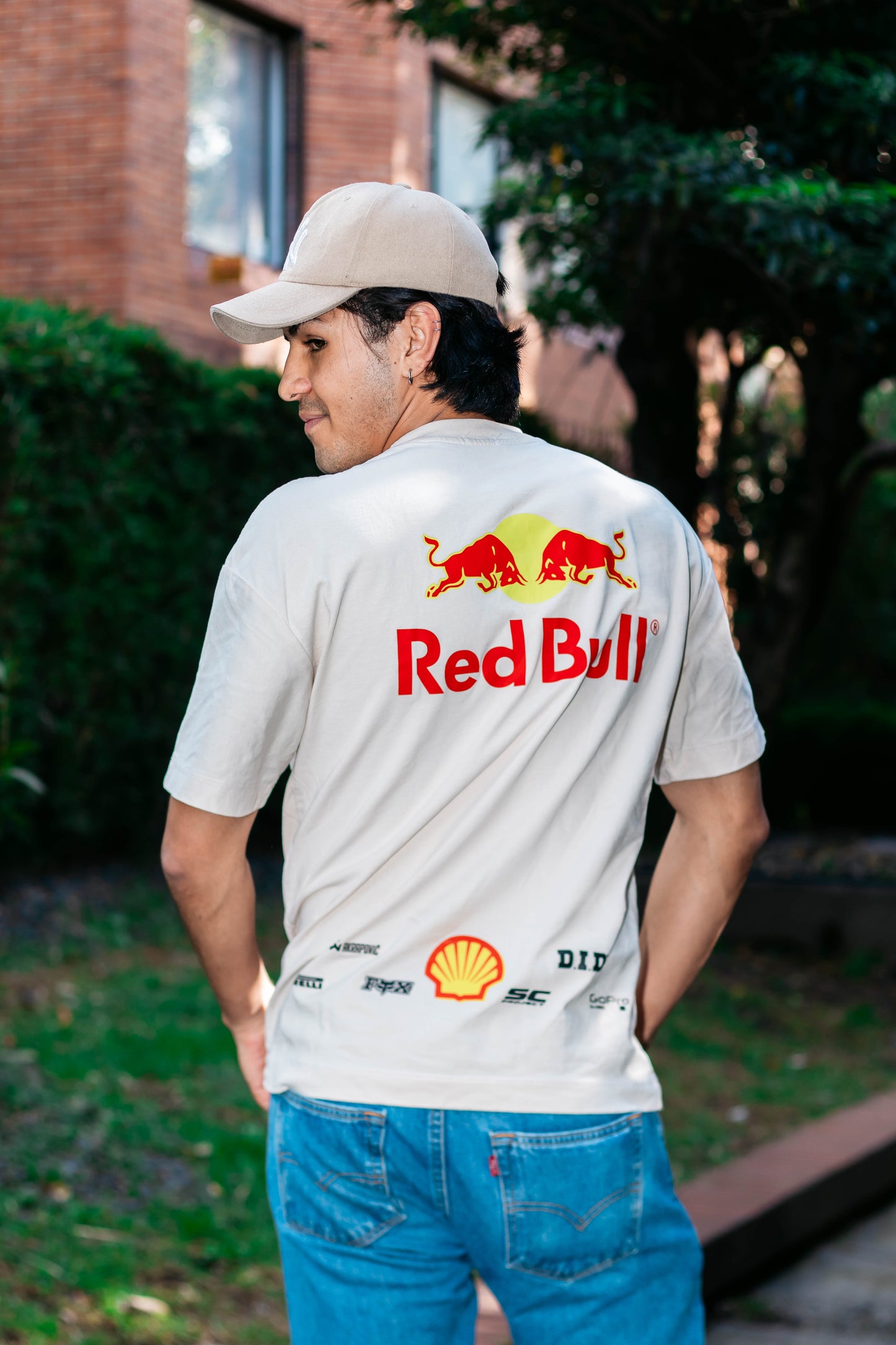 Camiseta oversize redbull blanca