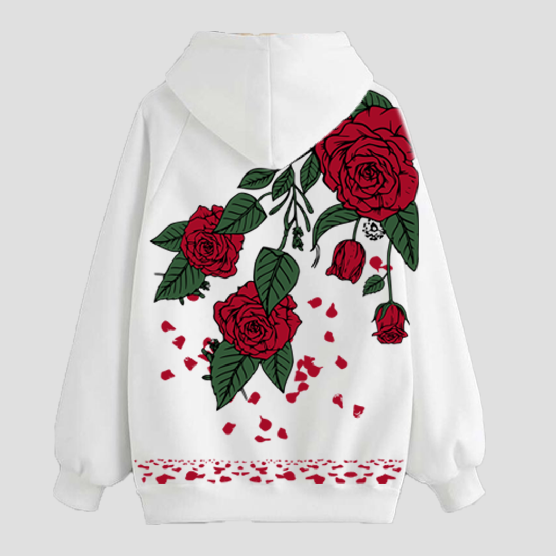 Hoddie de flores blanco